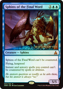 (Promo-Prerelease)Sphinx of the Final Word/終止符のスフィンクス